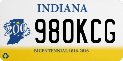 IN license plate 980KCG