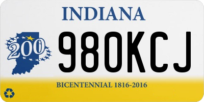 IN license plate 980KCJ