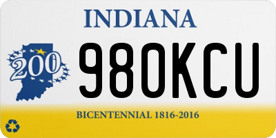IN license plate 980KCU