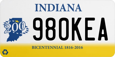 IN license plate 980KEA