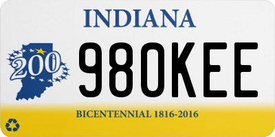 IN license plate 980KEE
