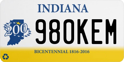 IN license plate 980KEM
