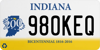 IN license plate 980KEQ