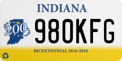 IN license plate 980KFG