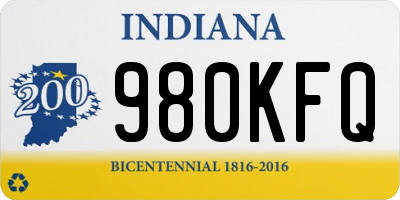 IN license plate 980KFQ