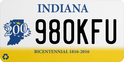 IN license plate 980KFU