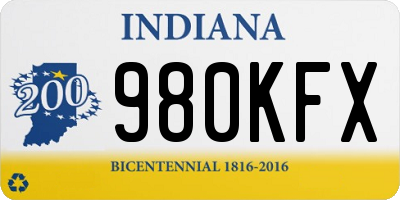 IN license plate 980KFX