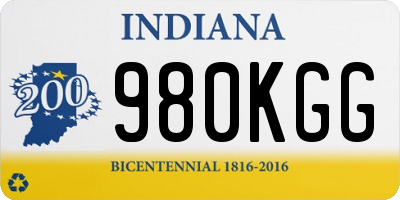 IN license plate 980KGG
