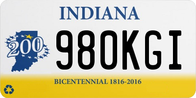 IN license plate 980KGI