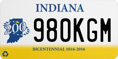 IN license plate 980KGM