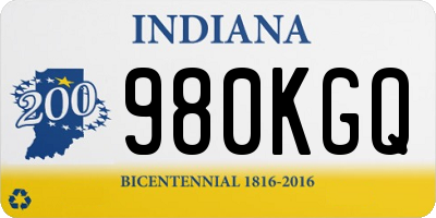 IN license plate 980KGQ