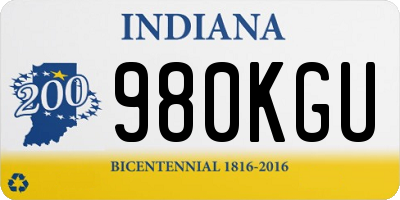 IN license plate 980KGU