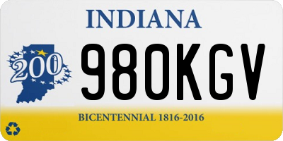 IN license plate 980KGV