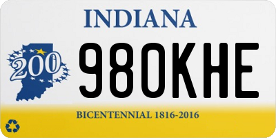 IN license plate 980KHE