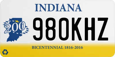 IN license plate 980KHZ