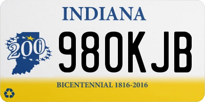 IN license plate 980KJB