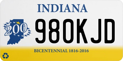 IN license plate 980KJD