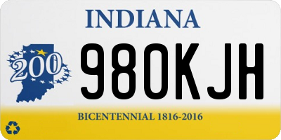 IN license plate 980KJH
