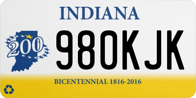 IN license plate 980KJK
