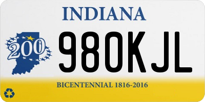 IN license plate 980KJL