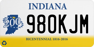 IN license plate 980KJM