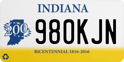 IN license plate 980KJN