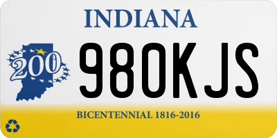 IN license plate 980KJS