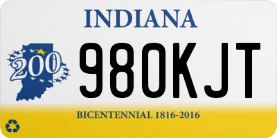 IN license plate 980KJT