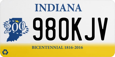 IN license plate 980KJV
