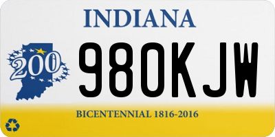 IN license plate 980KJW