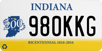 IN license plate 980KKG