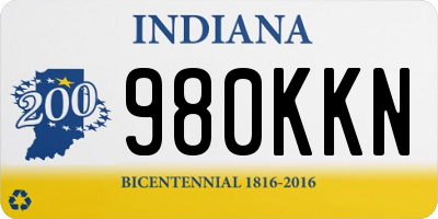IN license plate 980KKN