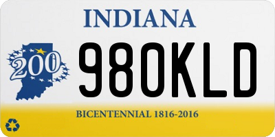 IN license plate 980KLD