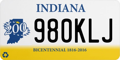 IN license plate 980KLJ