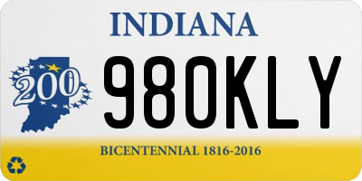 IN license plate 980KLY