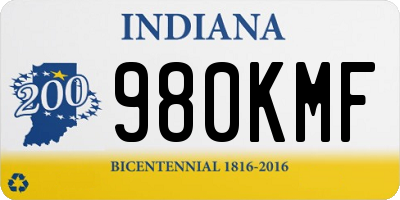 IN license plate 980KMF