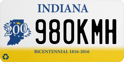 IN license plate 980KMH