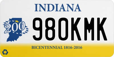IN license plate 980KMK