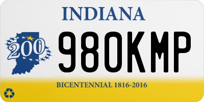 IN license plate 980KMP