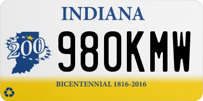 IN license plate 980KMW