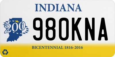 IN license plate 980KNA