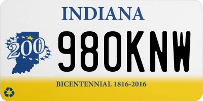 IN license plate 980KNW
