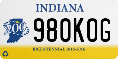 IN license plate 980KOG
