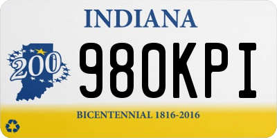 IN license plate 980KPI
