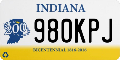 IN license plate 980KPJ