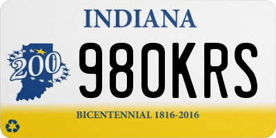 IN license plate 980KRS