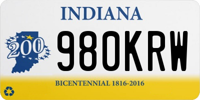 IN license plate 980KRW