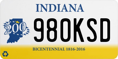 IN license plate 980KSD