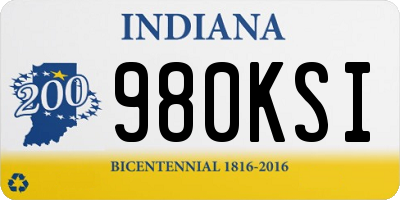 IN license plate 980KSI