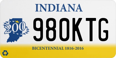 IN license plate 980KTG